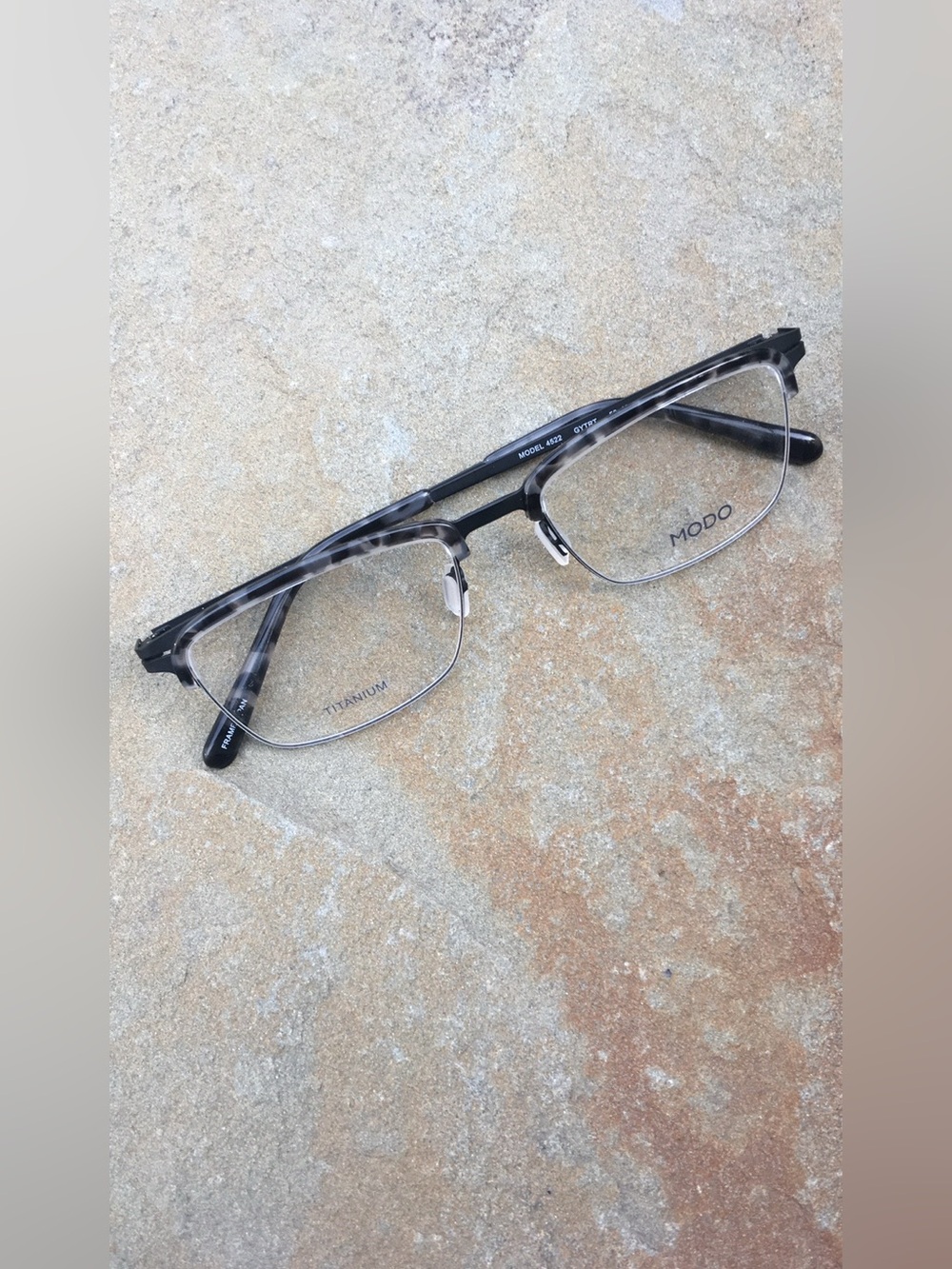 MODO 4522 Titanium Eyeglass Eyeglasses Glasses Frames Japan Grey Tortoise
